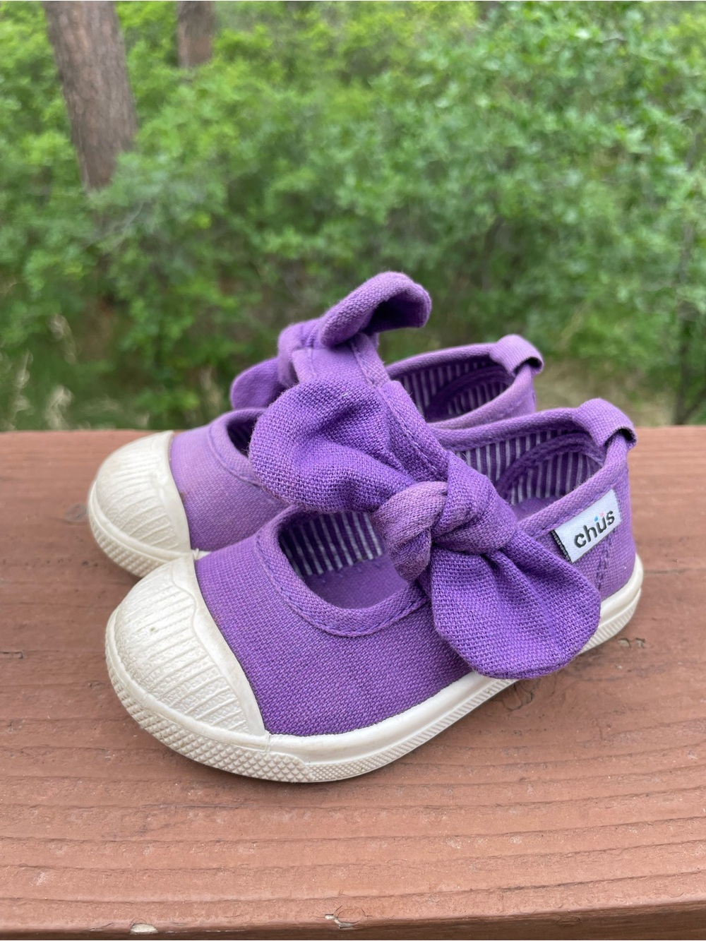 Chus Girls' Purple Athena Bow Strap Mary Jane Sneakers - Picture 2 of 9